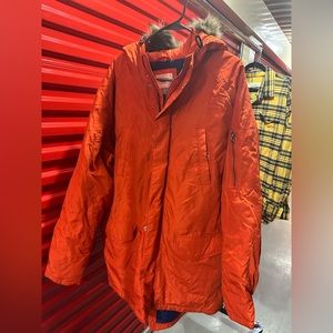 Mens Old Navy Winter Parka Fur Lined Hood Coat XL